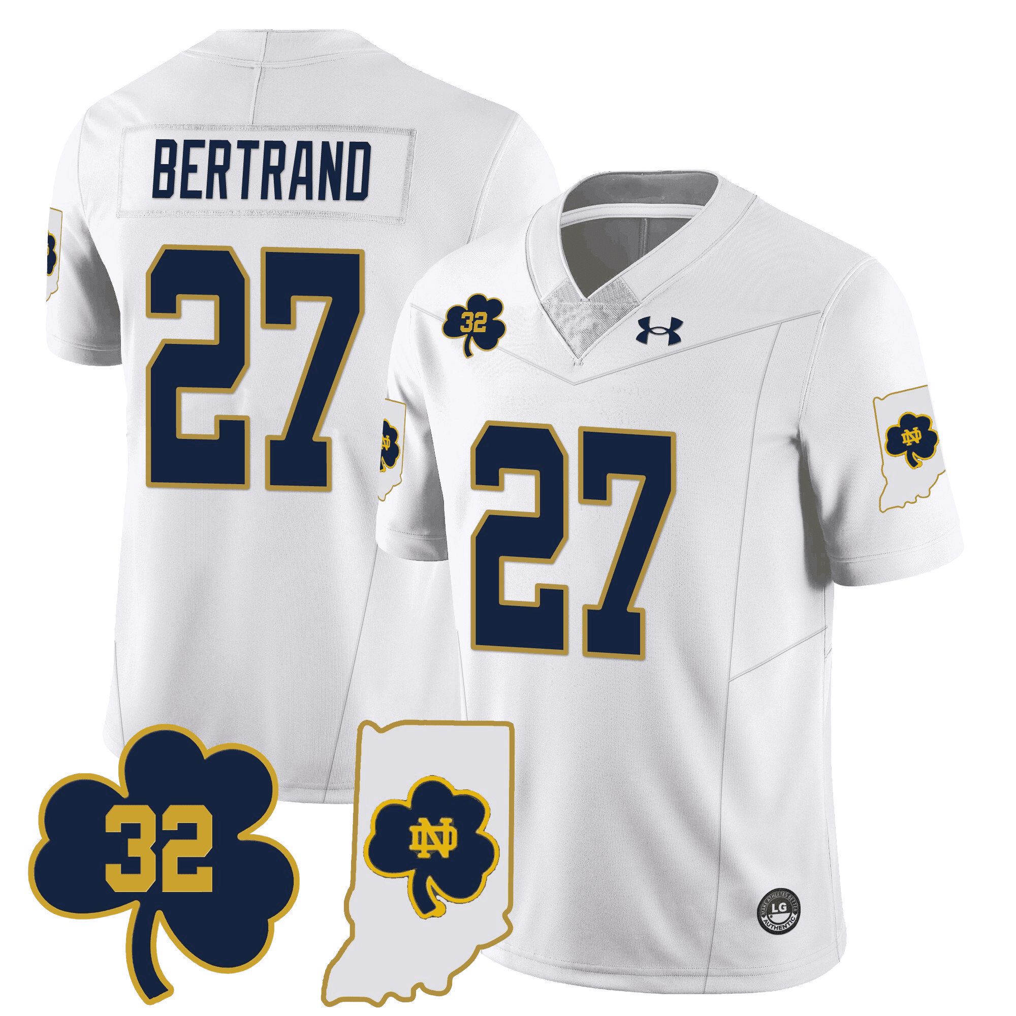 Men Notre Dame Fighting Irish #27 Bertrand White 2024 Vapor Limited NCAA Jersey->indianapolis colts->NFL Jersey